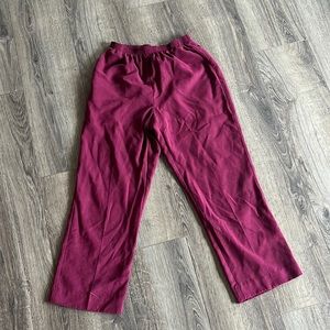 Alfred dunner vintage burgundy pants high elastic waist size 8